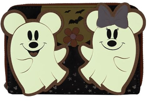 Loungefly Mickey and Minnie Disney Geldbörse, Einheitsgröße, bunt, Estándar, Geldbörse mit umlaufendem Reißverschluss