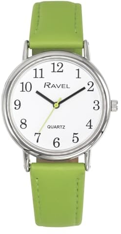 Ravel - Orologio Rotondo da Donna Brighter Days Color Argento (Cassa dell'orologio da 36 mm) - Quarzo Analogico - R0140.21.1 - Verde Lime Brillante/Quadrante Bianco