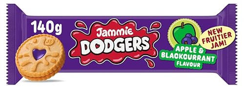 Dodger Apple & Blackcurrant Biscuits 140G(3 Pack) | Premium product | All Natural Colours and Flavours | Shortcake Biscuits with Apple and Blackcurrant Flavour Apple Jam.