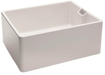 Ceramic Reversible Single Bowl Kitchen Sink (H) 29 x (W) 59.5 x (D) 49.5 cm - White