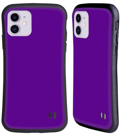 Head Case Designs Violett Blockfarben Hybride Handyhülle Hülle Huelle kompatibel mit Apple iPhone 11