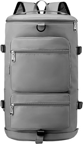 Reisetasche, große Seesack, Seesack mit Fächern, leichte Reisetasche, Wochenend-Seesack, Sport- und Reisetasche, Segeltuch, Nylon-Reisetasche, grau, Refer to description, Uni