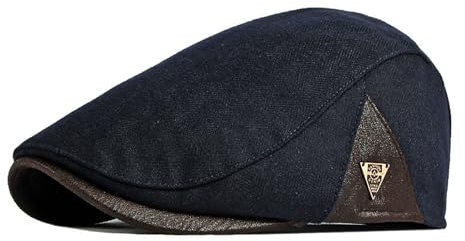 YAMEIZE Cappello Retrò Piatto - Ivy Peaky Cabbie in Cotone per Uomo, Berretto Baker da Ragazzo, Guida