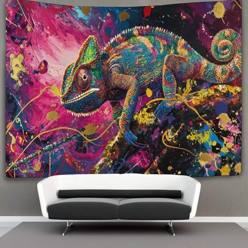 FPAKAKIIE 3D Druck Lizard Wandteppiche Poster Ornament Wandbehang Wandteppich Wanddeko Wandbehang Für Wohnzimmer Schlafzimmer Tapisseries 70cmx100cm