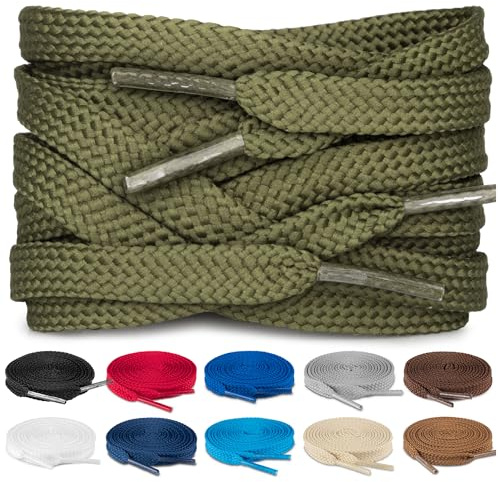 TULMERO SULPO 2 paia di lacci piatti 8 mm per scarpe