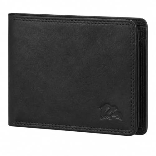 Dolphin Herren Geldbörse Leder do:Essential Wallet XL Querformat | in 5 Größen erhältlich, RFID Schutz, viel Stauraum, Hochformat und Querformat