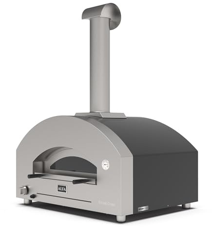 Alfa Forni Futuro 4 Pizze Hybrid Silber Schwarz