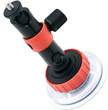 Schwarze Saugnapf Kamerahalterung aus ABS für Action Kameras | Kompakt und Tragbar, Starke Saugnapf Befestigung, Geeignet für Outdoor Aktivitäten