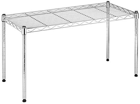 Whitmor 1 Tier Shelving Units, Wire Rack Storage Organizer, 30 L x 14 W x 15 H, Chrome