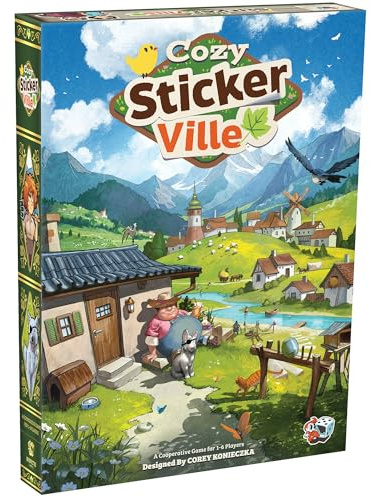 Asmodee | Cozy Stickerville | Family Board Game | Ages 8+ | 1-6 Players | 30-45 Minutes Playing Time