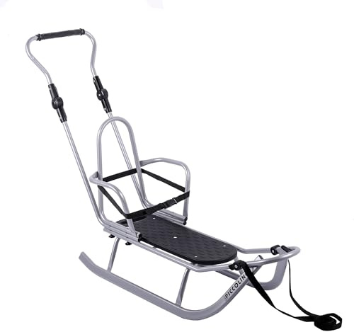 CLAMARO Piccolino Schlitten Rennrodel mit Schiebestange, bis 80 kg