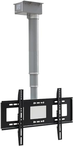 Motorized Ceiling TV Mount BracketAdjustable Electric TV Wall Mount with Remote ControlTV Riser Mount (70cm 80cm) for Flat Screens SpaceSaving Solution