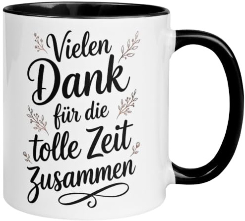 Abschiedsgeschenk Kollegen Tasse | Vielen Dank für die tolle Zeit zusammen | Geschenk zum Abschied Arbeitskollegen | Verabschiedung Kollege