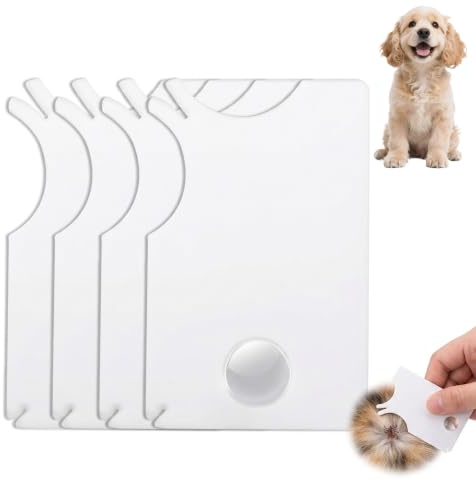 Tire Tique Carte Lot de 4 avec Loupe, Extracteur de Tiques Rapide et Sûr pour Humain, Chien et Chat, Pince à Tiques Portable Format Carte de Crédit Idéal pour Randonnée et Activités de Plein Air