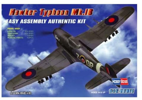 Hobby Boss 80232 Modellbausatz Hawker Typhoon Mk.IB Fighter, 1:72