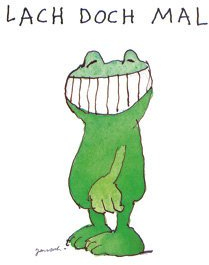 Zig Zag Art - Lach doch mal por Janosch - hochwertiger Kunstdruck oder Druck - 48 cm Breite x 58 cm Höhe