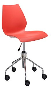 Kartell Maui Drehstuhl mit Gasfeder, Purpurrot