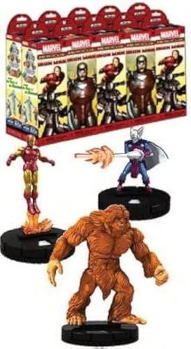 NECA Marvel HeroClix: Invincible Iron Man Booster Brick (10) - Tabletop Game Booster Pack - Age 12+