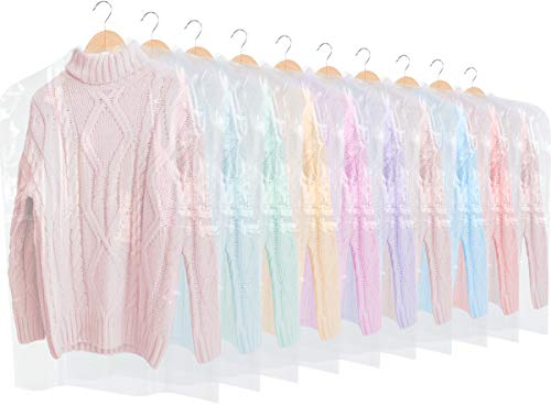 JJOnlinestore - 20 Stück Kleidersack Anzug | Wasserdichte Anzugsack Kleidersack Mottensicher | Schutz Transparent Klamotten Aufbewahrung Kleider sack Reise für Männer und Frauen– 100 Gauge Dicke
