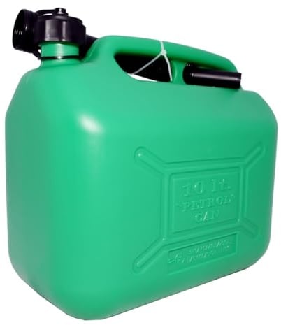 Hilka Tools 84809510 - Bote de combustible de plástico (10 L), color verde