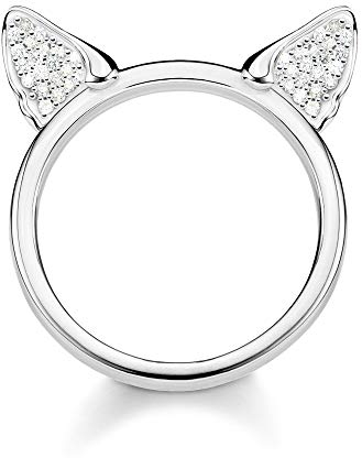 Thomas Sabo Damen-Ring Katzenohren silber 925 Sterlingsilber TR2259-051-14-56