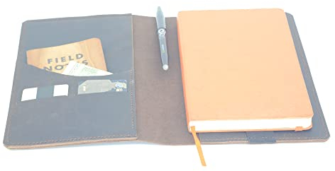 JJNUSA Nachfüllbares Geschenk Handgemachtes Leder Notizbuch zum Schreiben Vintage Leder Reisetagebuch Cover für Rocketbook Moleskin Leuchtturm 1917 Medium A5 Notebook Cover für Jottbook