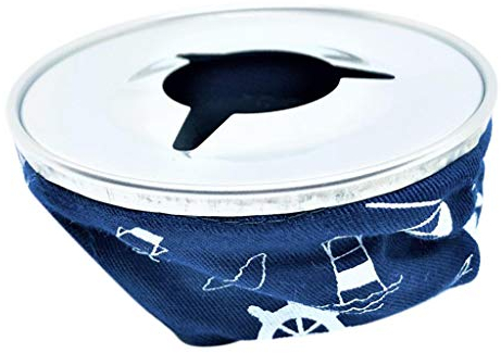 Almencla Winddichte Sitzsack Aschenbecher, Aschenbecher aus Edelstahlg für Zigaretten RV Boot - Blau