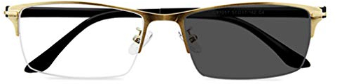 Progressive multifokale Lesebrille für Herren, photochrome Brille zum Gehen und Fahren, Lesegeräte für Geschäftskunden, Lesegeräte mit halbumrandeten Metallrahmen und hochwertigen Federscharnieren