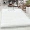 Carpetsale24 Teppich Wohnzimmer Shaggy Einfarbig Design 240 x 340 cm Weiß - Hochflor Teppich Schlafzimmer Luxuriöse Kuschelig und Super Weich Flauschiger Teppich Langflor 50 mm Florhöhe Rechteckig