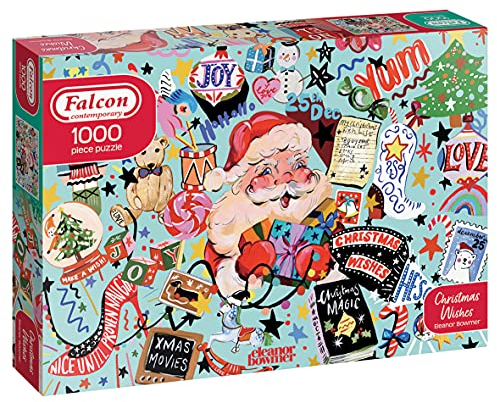 Jumbo, Falcon Contemporary – Weihnachtswünsche, Puzzle für Erwachsene, 1000 Teile