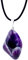 Taddart Minerals Pendentif pierre roulée en pierres précieuses naturelles avec chaîne en cuir dans un sac en organza, Gemme, Améthyste