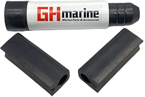 GHmarine 1H03 Heckgummi Unterstützung und Motorschloss für Boote Außenborder und Sternantriebe mit 3 Rams Trim und Neigung, Kunststoff Saver Protect Bar