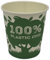 Caterpack Enviro Range 6oz Cup Plastic Free, 100% compostable and Biodegradable After use, Suitable for hot and Cold Drinks, 50 Pack