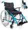 Mobiclinic® pro, Rollstuhl faltbar leicht, Venecia, Rollen mit ein-knopf-auszug, Dickes polster, Premium, Aluminium, Geteilte rückenlehne, Sitzgurt, Sportliche ästhetik, Faltrollstuhl