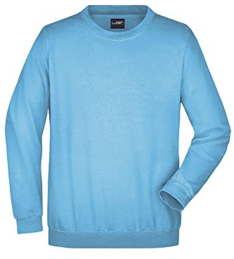 James & Nicholson Sweatshirt Rundhals - Klassischer Sweatpullover für Freizeit und Beruf | Farbe: sky-blue | Grösse: XXL