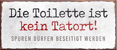 Magnet ''Die Toilette ist kein Tatort'' 9,3x4cm Geschenk Lustige Sprüche Feier Vintage Retro Geburtstag Deko Party Überraschung Fan Zuhause WC Open Closed Badezimmer