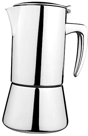 Angoily Stainless Steel Pot Espresso Maker Portable for Home Use Stovetop Coffee Maker Compact Design for Induction Hob