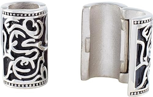 VALHALLA Haarperlen öffner Wikinger Bartperle 316L Stahl Silver edelstahl Perlen Dreadlocks Haarschmuck GROSS