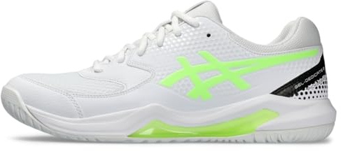 ASICS Men's Gel-Dedicate 8 Tennis Shoes, White/Lime Burst, 10.5 UK