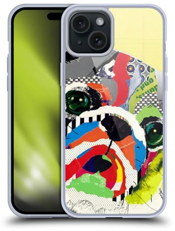 Head Case Designs Officially Licensed Michel Keck Pug Dogs 4 Soft Gel Case Compatible With Apple iPhone 15 Plus
