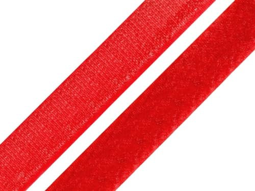 5 Meter Klettband zum Annähen Klettverschluss BAND (rot, 40mm Breit - 5 Meter)