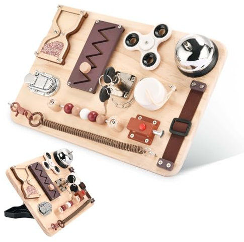 Dementia Activities For Seniors-Fidget Busy Board-Alzheimers Products for Elderly-Memory Games for Autism Adult-Dementia Gadgets-Sensory ADHD Toys-Anxiety Relief Items-Gift for Dementia Patients