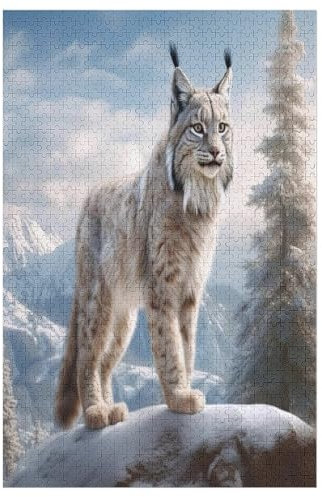 Luchs – Puzzle 1000 Teile, Holzpuzzle, Herausforderndes Geschicklichkeitsspiel Für Die Ganze Familie, Kinder Erwachsenenpuzzle Ab 12 Jahren （78×53cm）