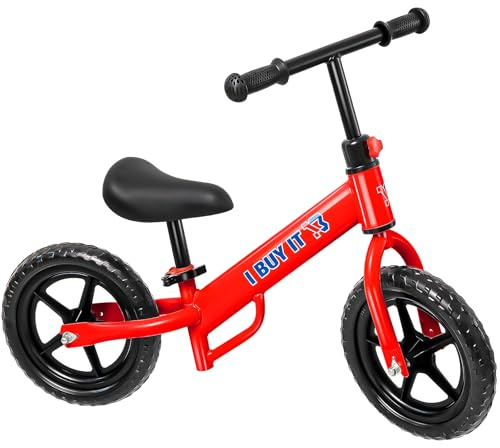 I BUY IT Toddler Balance Bike 2 Year Old - No Pedal Kids Training Bike with Adjustable Seat, Handlebar, EVA Wheels 12 Inch Lightweight Baby First Bike for 2,3,4,5 Year Old Boys and Girls