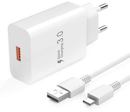Chargeur Rapide Compatible avec Xiaomi Redmi Note 13/13C/14C/14T/14/12/12 Pro 5G/11s/11/A3/10/9/Poco M4/M6/M3/Poco C65/Poco X6, Prise Charge Rapide USB Secteur avec 1,5M Câble