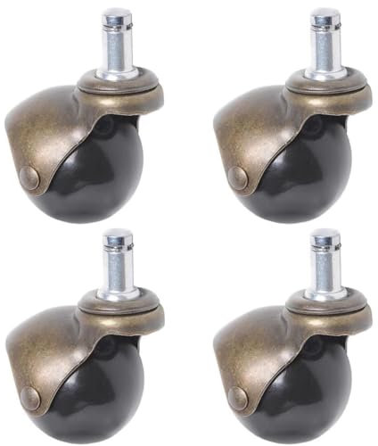 SZITW Antike Kugelrollen, Schwenkbare Kugelrollen, Vintage-Möbelrollen, für Sofa, Couchtisch, Schrank, Küchenwagen, 4er-Pack, 1,5 Zoll