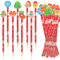 UieaMsio Weihnachten HB Bleistift Set, 40 Stück Schule HB Bleistifte Set, Weihnachten Kinder Bleistift mit Radiergummi, Weihnachten Muster, für Kinder, Schule, Mitgebsel, Weihnachten Geschenk