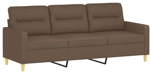 HETFTJN Küchensofa Schlafcouch Sofas Bigsofa - 3-Sitzer-Sofa Braun 180 cm Stoff für Hotelzimmer Relaxationsraum Sitzzimmer Büro