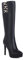 GHSIRUEU Stivali Alti al Ginocchio da Donna Plateau metà Polpaccio Stivali con Cerniera e Strass Tacco a Spillo 12CM,Nero,38 EU