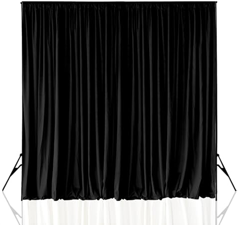 WedDecor 3x3M Black Velvet Backdrop UK | 190GSM Velvet Wedding Photography Backdrop, Seamless Washable Polyester Fabric for Photo Booths, Privacy Curtains, Trade Show Booths, Filming & Events